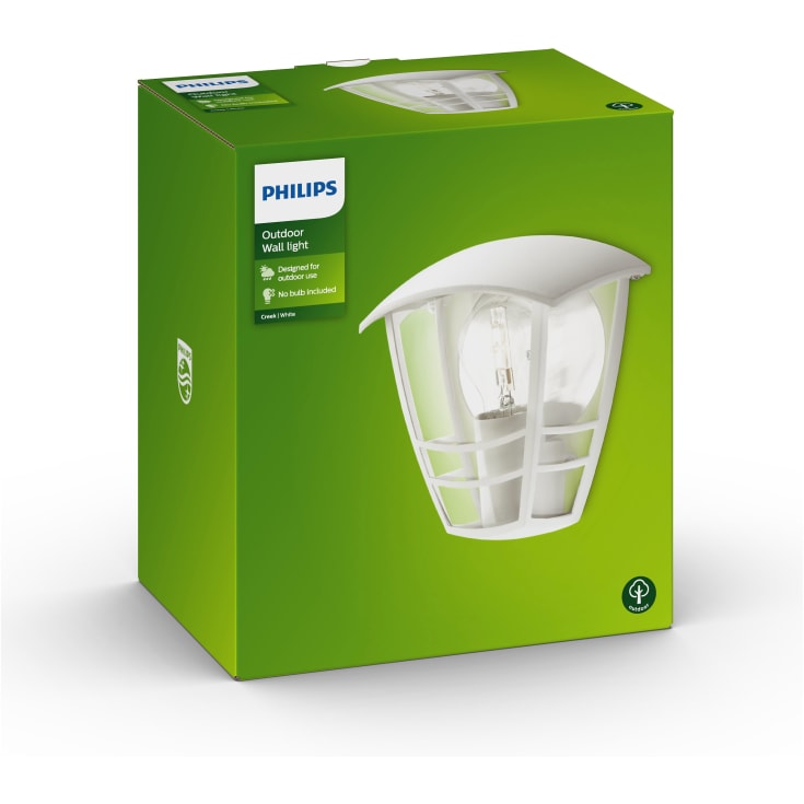 Philips myGarden Creek vegg utelys, hvit