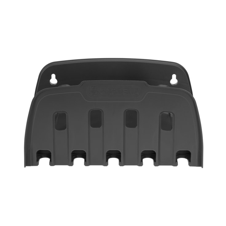 Gardena veggmontert slangeholder, med brakett, 35 m kapasitet, grå