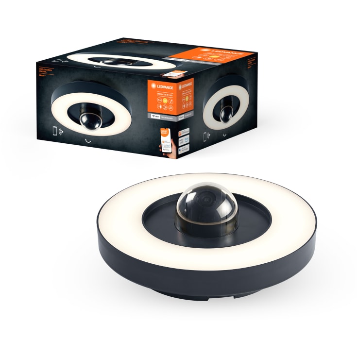 Ledvance Smart+ Wifi Circle taklampe, kamera, hvit lysfarge