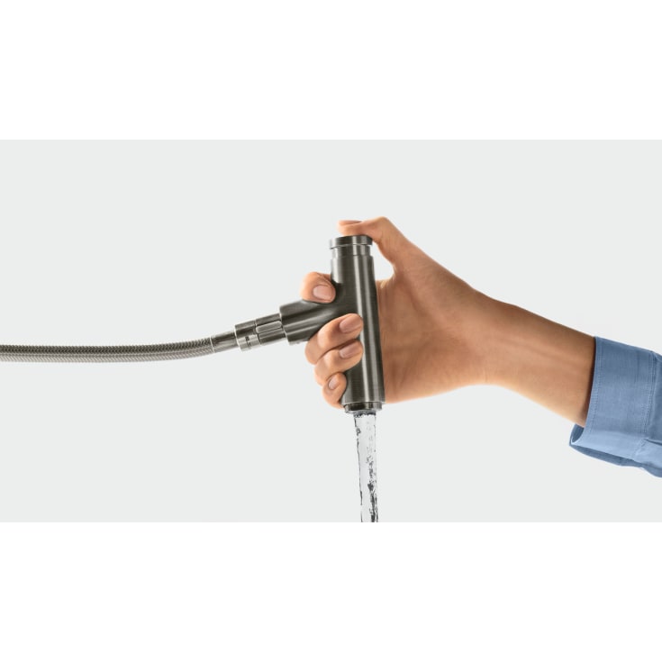 Hansgrohe Metris Select M71 320 köksblandare, utdragbar pip, stål