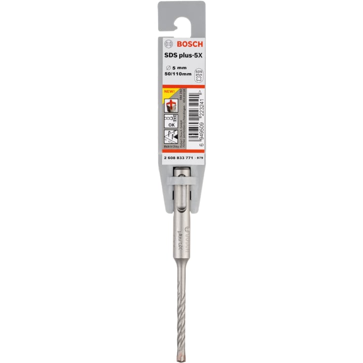 10 stk Bosch 4-blads hammerbor SDS-plus-5X, 5x50/110 mm