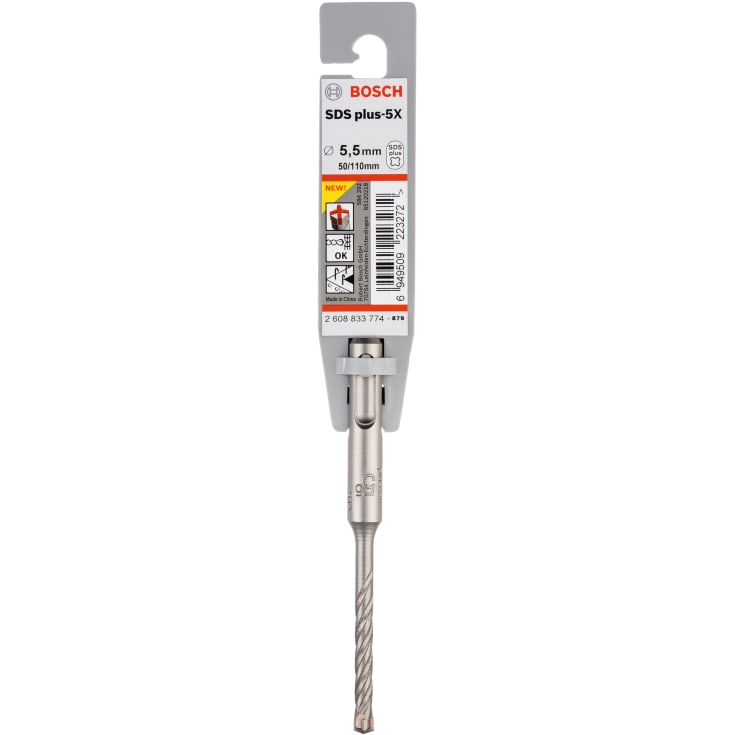 10 stk Bosch 4-blads hammerbor SDS-plus-5X, 5,5x50/110 mm