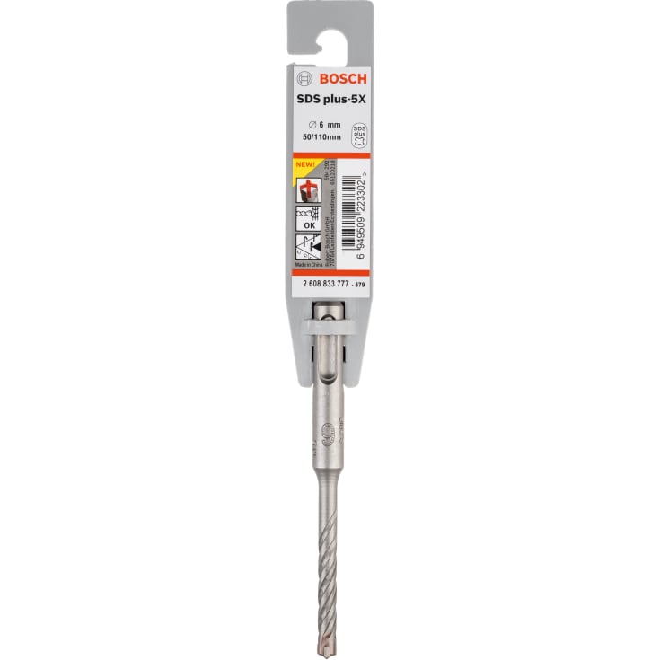 10 stk Bosch 4-blads hammerbor SDS-plus-5X, 6x50/110 mm