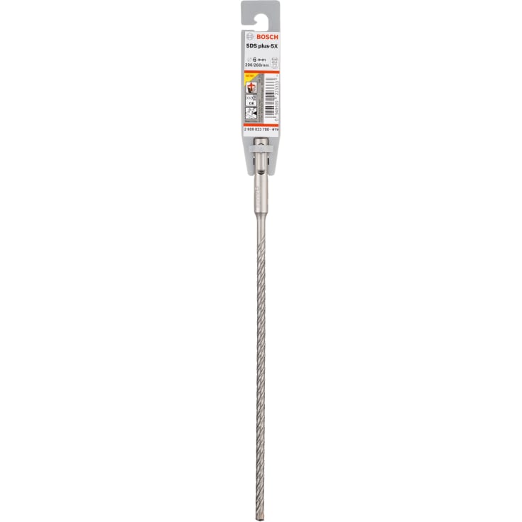 10 stk Bosch 4-blads hammerbor SDS-plus-5X, 6x200/260 mm