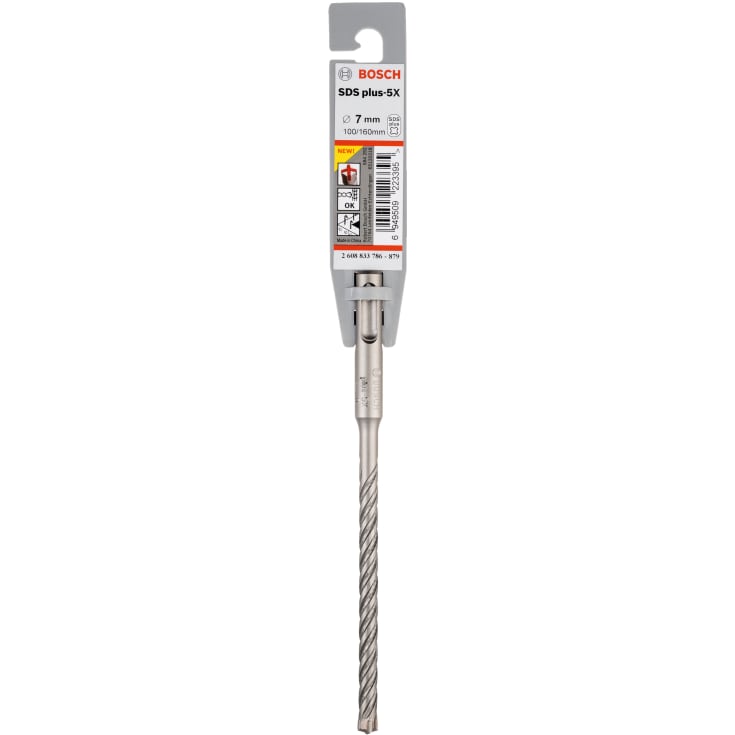 10 stk Bosch 4-blads hammerbor SDS-plus-5X, 7x100/160 mm