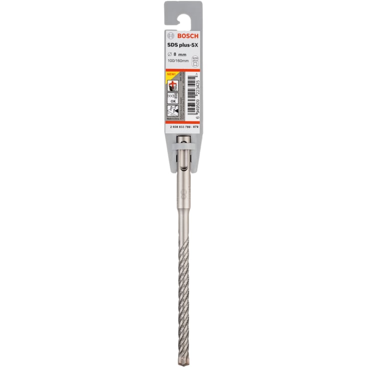 10 stk Bosch 4-blads hammerbor SDS-plus-5X, 8x100/160 mm