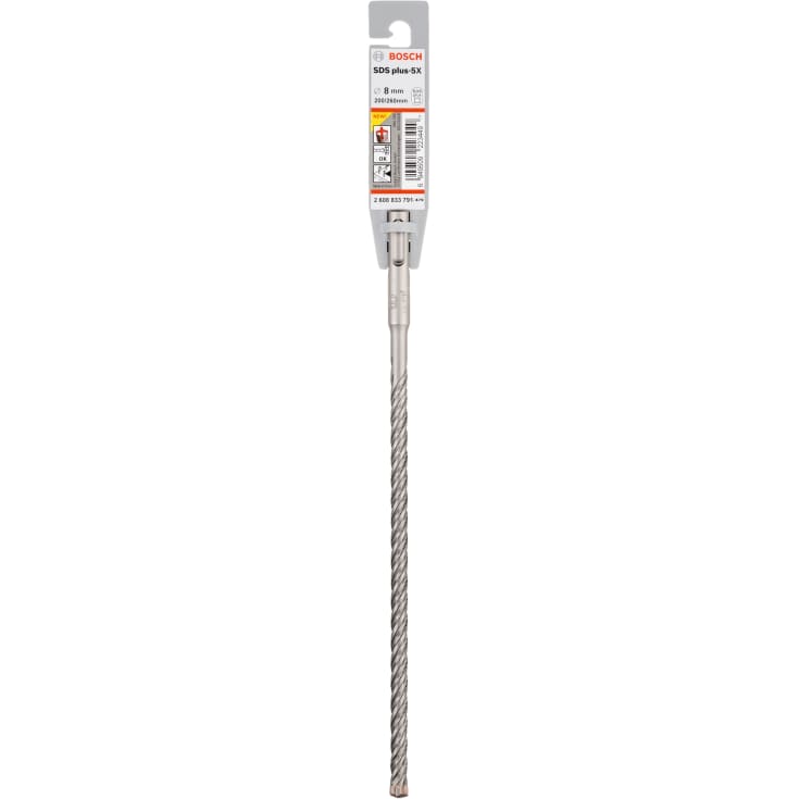 10 stk Bosch 4-blads hammerbor SDS-plus-5X, 8x200/260 mm