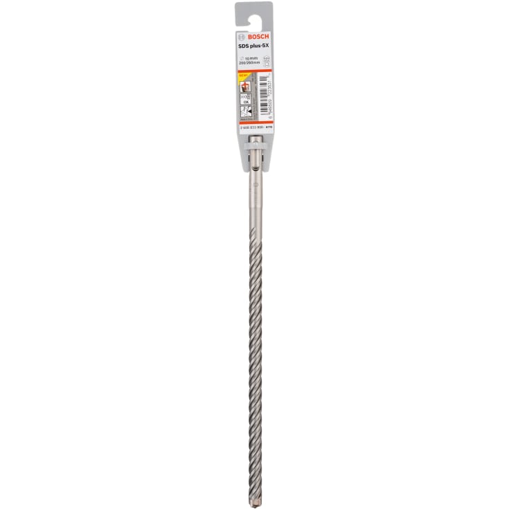 10 stk Bosch 4-blads hammerbor SDS-plus-5X, 10x200/260 mm