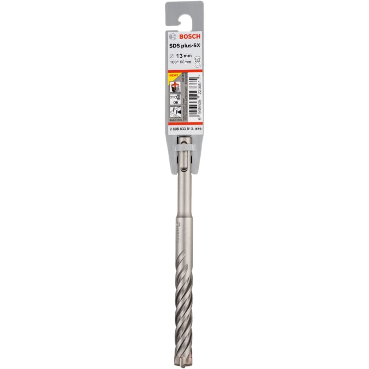 5 stk Bosch 4-blads hammerbor SDS-plus-5X, 13x100/160 mm