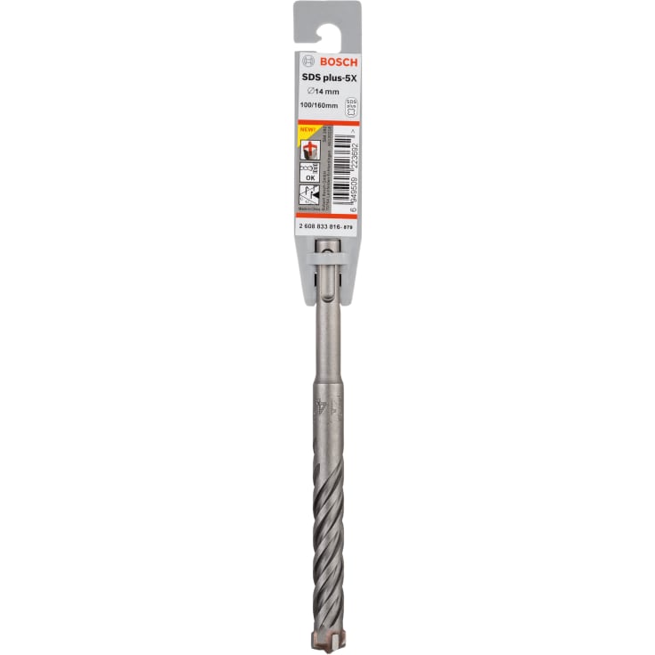 10 stk Bosch 4-blads hammerbor SDS-plus-5X, 14x100/160 mm