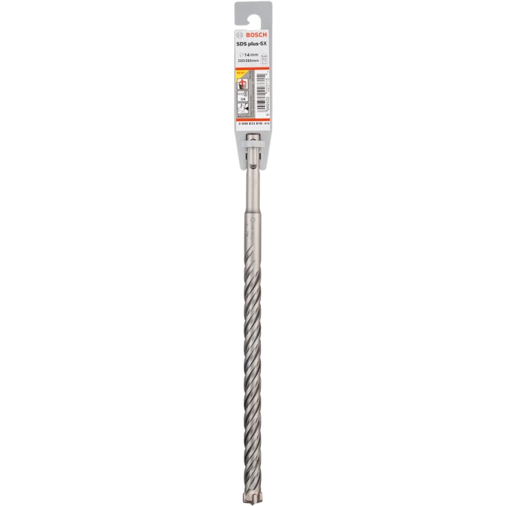 10 stk Bosch 4-blads hammerbor SDS-plus-5X, 14x200/260 mm