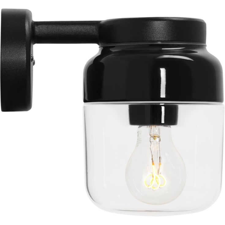 Ifö Electric Ohm væglampe, sort/klar