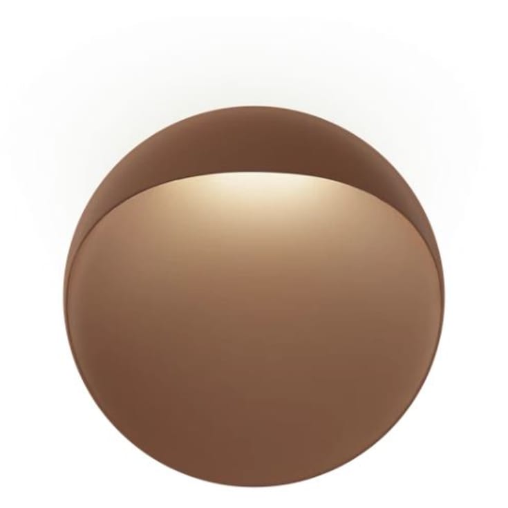 Louis Poulsen Flindt udendørs væglampe, corten, Ø40 cm