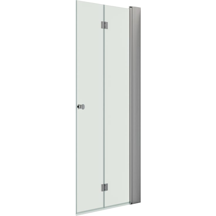 Dansani Match duschdörr, modell B+Tower rack, 97 cm, klart glas, satin