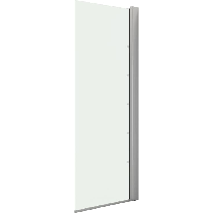 Dansani Match dusjvegg, modell D+Tower hylle, 97 cm, klart glass, satin