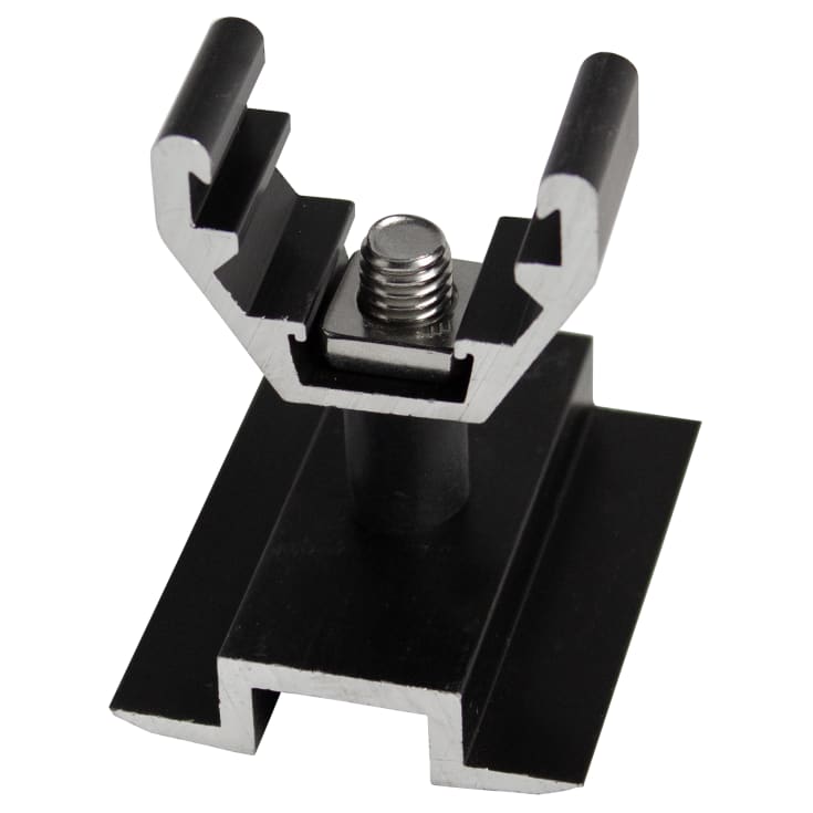 10 stk Mellemklips 30-47 mm sort-eloxeret aluminium