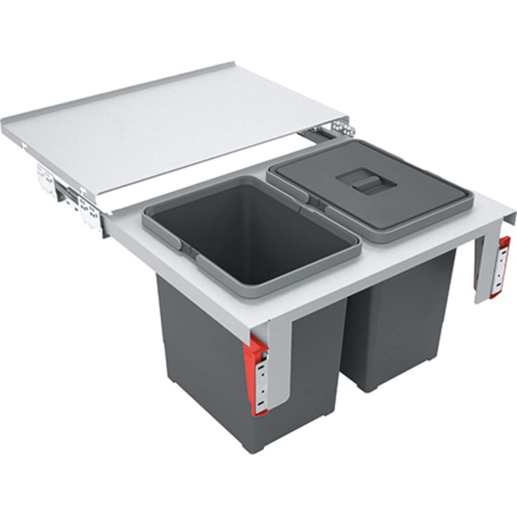 Franke Sorter Garbo 60/2 kildesorteringssystem, 36 liter, grå