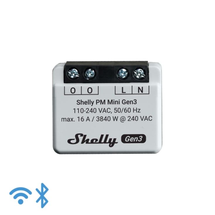 Shelly Plus Mini strømmåler med Wi-Fi