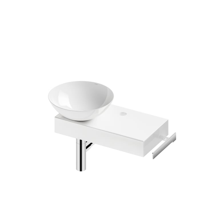 Alape Piccolo Novo servant, 55x32 cm, venstre, hvit
