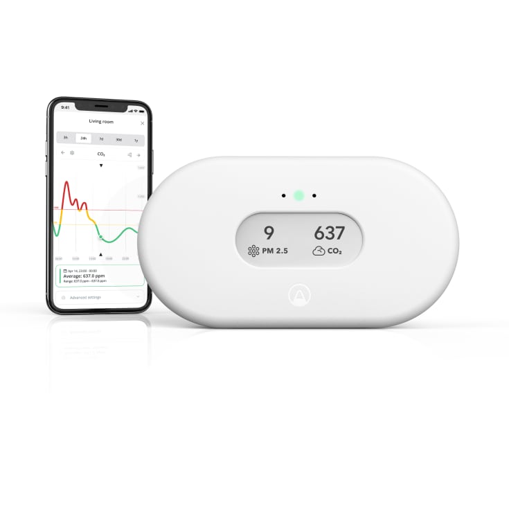 Airthings View Plus komplett övervakning av luftkvaliteten