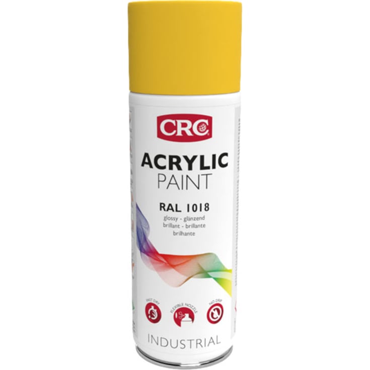 6 stk AKRYL SPRAYMALING, SINKKUL RAL 1018, AEROSOL 400 ML