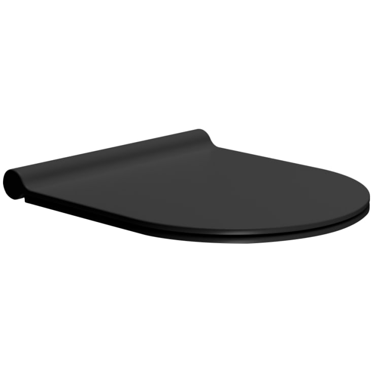 GSI Pura toalettstol, soft close, avtagbar, matt svart