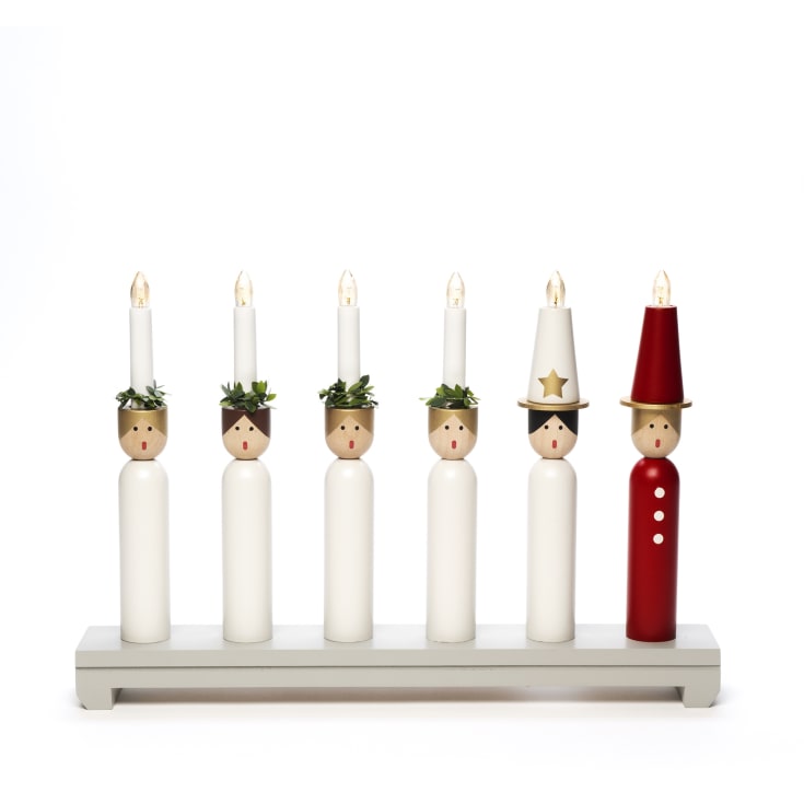 4 stk Konstsmide Lucia julelysestake, 6 lys