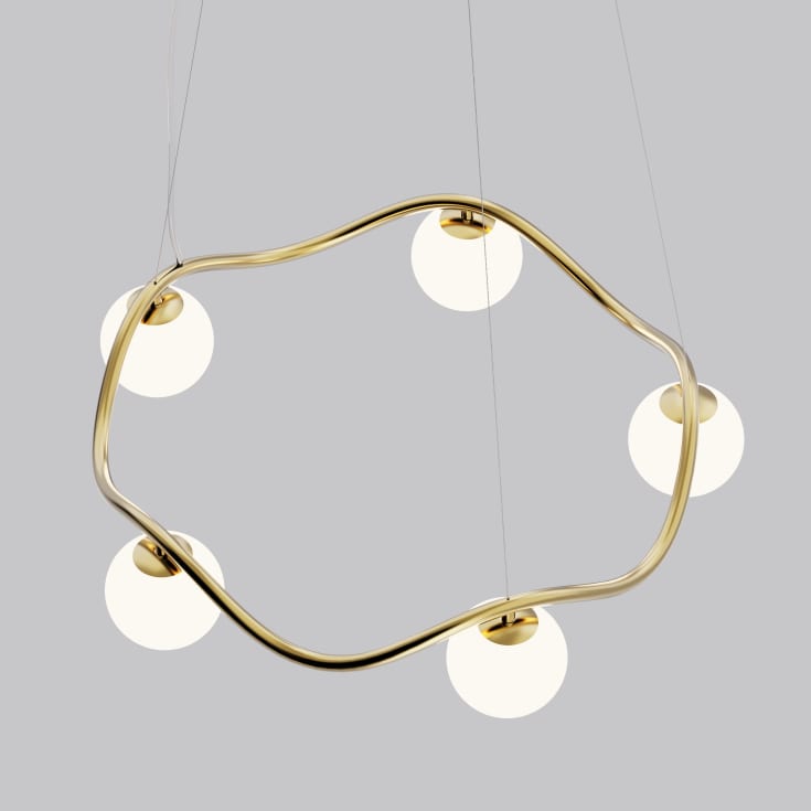 Rebello Decor Circle of Life lysekrone, Ø65 cm
