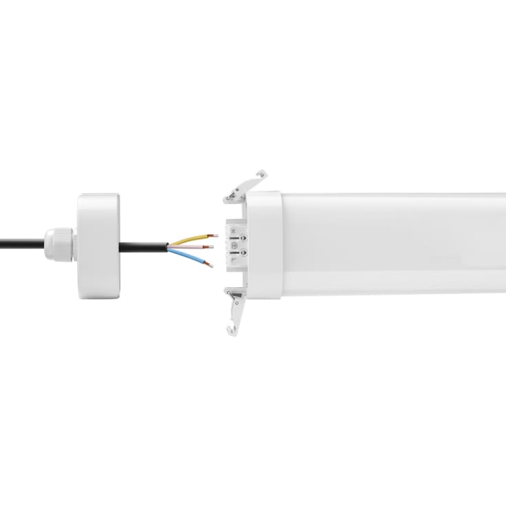 Green-ID LED TRI-LUX armatur 1200 mm, 3-fas, 40W 5200 lm, genom