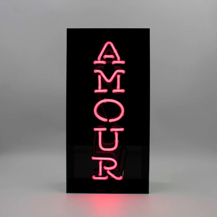Locomocean Amour neonskilt, svart