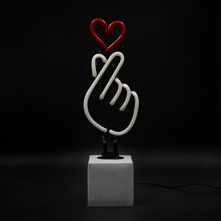 Locomocean Finger hjerte neonskilt