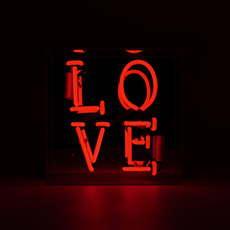 Locomocean Love neonskylt, röd
