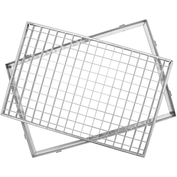 Aco Vario dørrist, med ramme, 100x40 cm, galvanisert