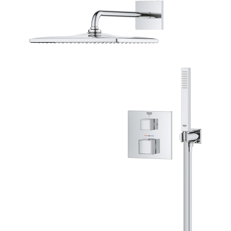 Grohe Precision Cube dusjsett, vannbesparende, krom