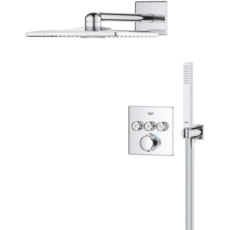 Grohe Precision Cube SmartControl dusjsett, vannbesparende, krom