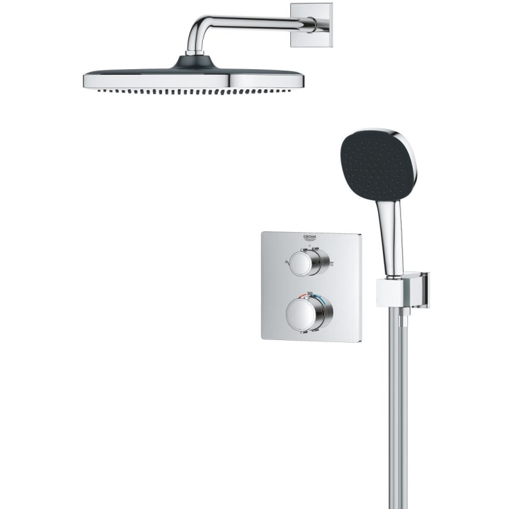 Grohe Precision Thermostat 250 brusesæt, vandbesparende,  krom