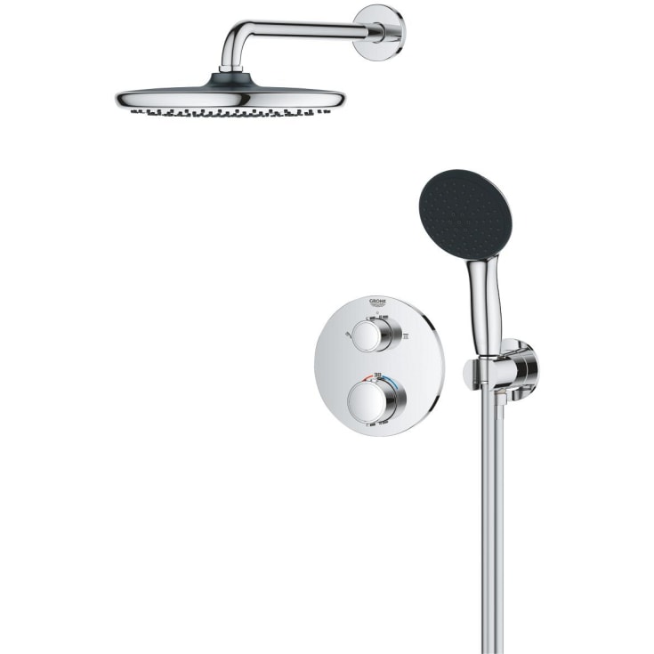 Grohe Precision Thermostat 250 brusesæt, vandbesparende,  krom