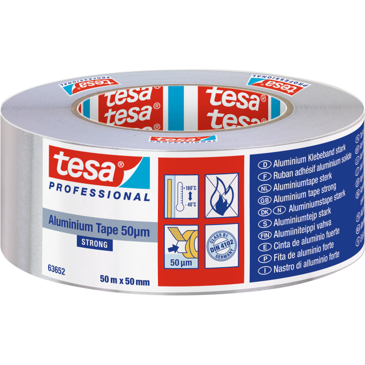 Tesa 63652 aluminiumtejp, 50 mm, 50 meter