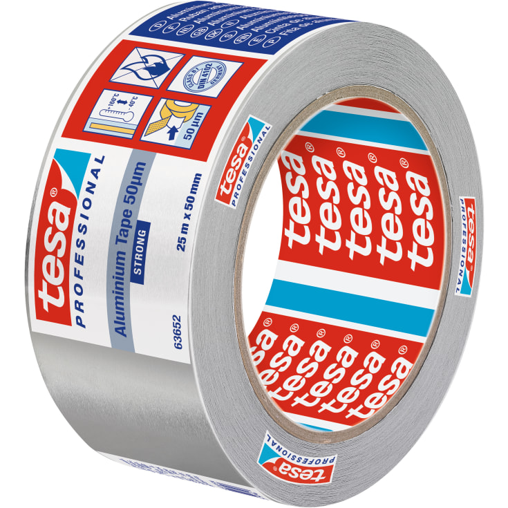 Tesa 63652 aluminiumstape, 50 mm, 25 meter