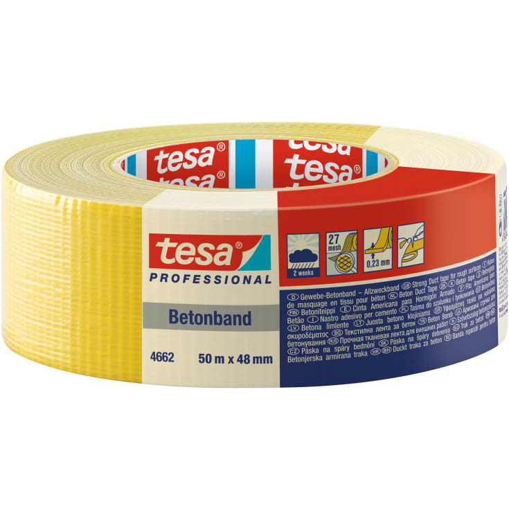 Tesa 4662 gaffatape, gul, 48 mm, 50 meter