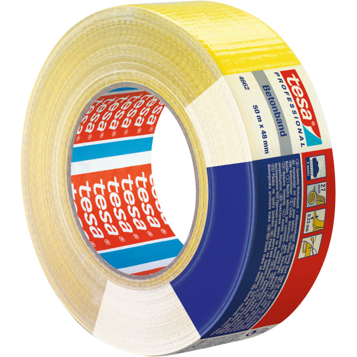 Tesa 4662 gaffatape, gul, 48 mm, 50 meter