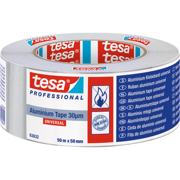 tesa aluminiumtejp 63632, -40°/+160°, 50 mm x 50 m