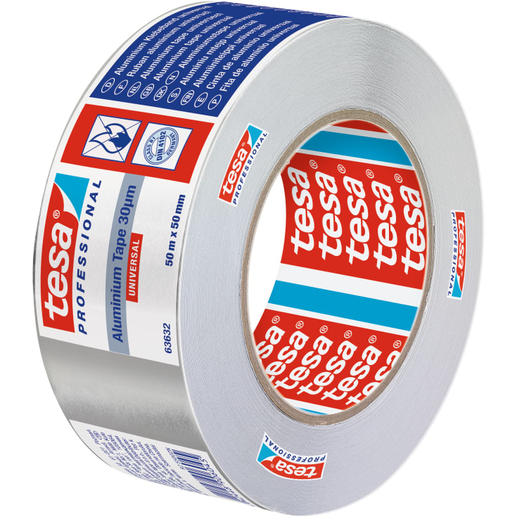 tesa aluminiumtejp 63632, -40°/+160°, 50 mm x 50 m