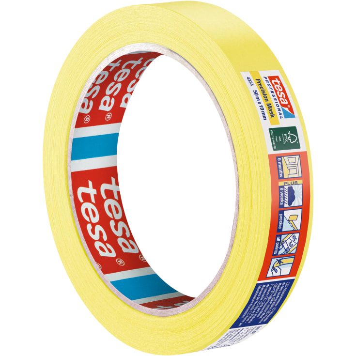 Tesa 4334 afdækningstape, 19 mm, 50 meter