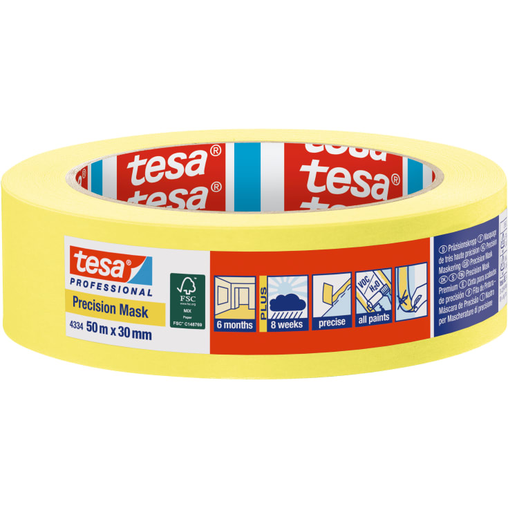 Tesa 4334 afdækningstape, 30 mm, 50 meter