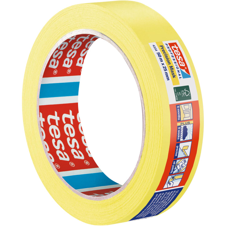 Tesa 4334 afdækningstape, 25 mm, 50 meter