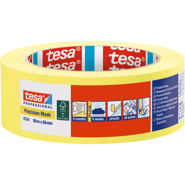 Tesa 4334 afdækningstape, 38 mm, 50 meter