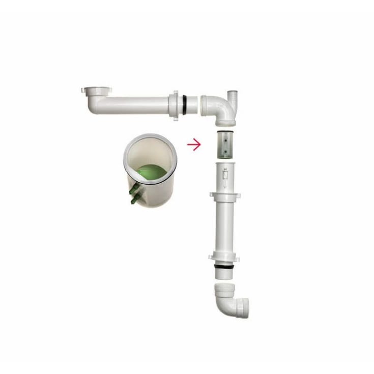 Lavabo Panama diskbänksvattenlås, 1 1/2", vit