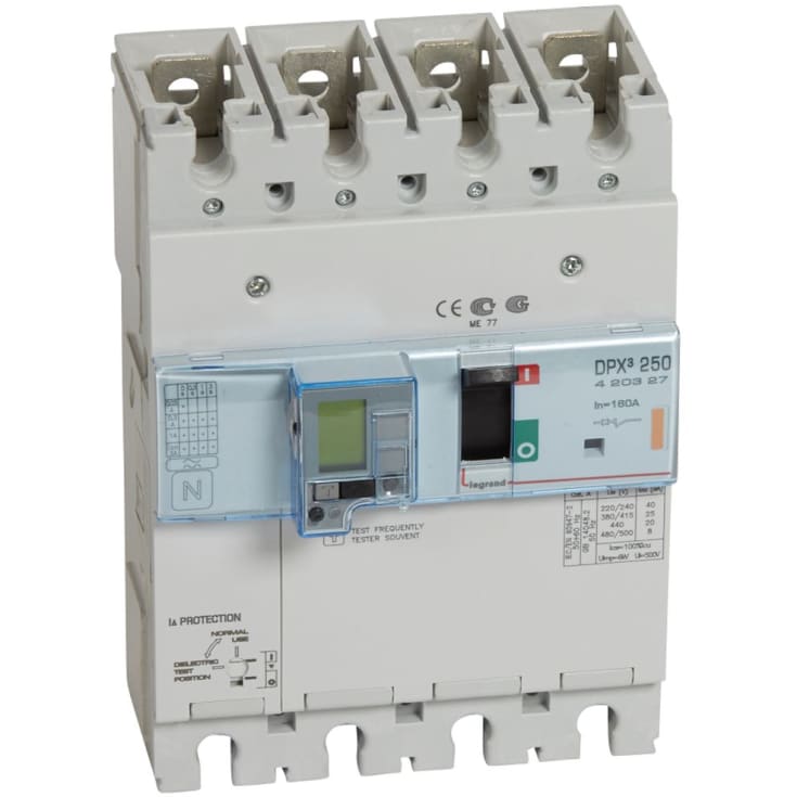 DPX3 250 Maksimalafbryder Elektronisk + Jordfejl 4P 160A 25kA