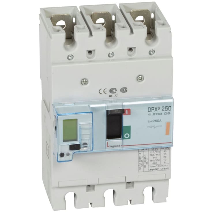 DPX3 250 Maksimalafbryder Elektronisk +SG 3P 250A 25kA